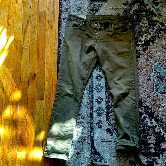 Camo green polo denim